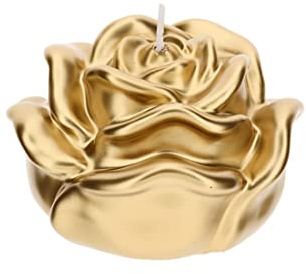 CANDELA ROSA ORO MATT METALL. DIA.10X7CM