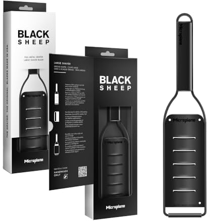 Microplane Kitchen Grater Large Shaver with a Stainless-Steel Blade - Made in USA, for parmesan, chocolate, truffles & Butter Flakes from the Black Sheep Series