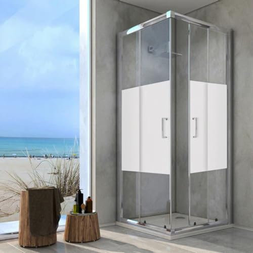 1 Seite für Eckdusche Kristall Siebdruck Linie Essential 98-100 cm / Öffnung 39 cm
