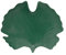 EASY LIFE Cofanetto piatto da servire, 35 x 29 cm, forma foglia ginko in porcellana, colore: verde scuro