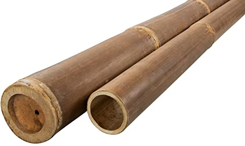 DE-COmmerce® Bambuspfosten Bambusrohr Bambusstangen für Sichtschutz Zaun Montage Bambus Dekoration Rohr aus Bambus NIGRA - 180 cm - Ø 8-10 cm