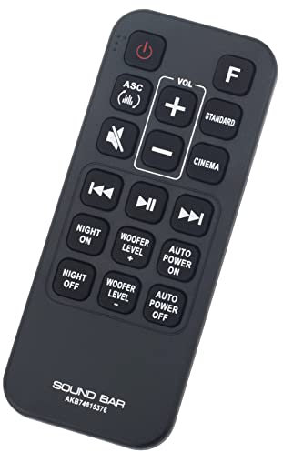 AKB74815376 Ersatz Fernbedienung Fit für LG Soundbar SJ4 (SJ4, SPJ4B-W) SJ3 (SJ3, SPJ4BM-W) SH4 (SH4, SPH5B-W) SHC4 (SHC4, SPH5B-W)