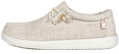 WALK IN PITAS | WP150 WALLABI Linen | Mocasines de Hombre | Náuticos Casual | Zapatillas de Verano | Zapatos de Hombre Casuales y Cómodos | Zapatos PITAS Hombre | Arena 42