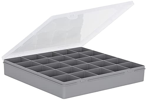 Wham 10.01 25 Division Square Plastic Organiser Box - Grey