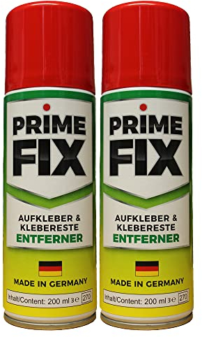 2 x Prime FIX Etikettenlöser, Aufkleber & Kleberreste Entferner 200ml