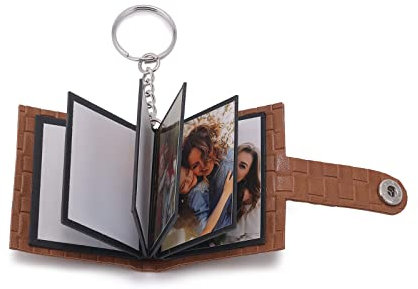 Jeweidea Porte-clés personnalisé avec 5/10 photos pour femmes hommes Créez votre propre porte-clés Album photos Cadeaux pour couples Petite amie Famille Amis Anniversaire Saint Valentin