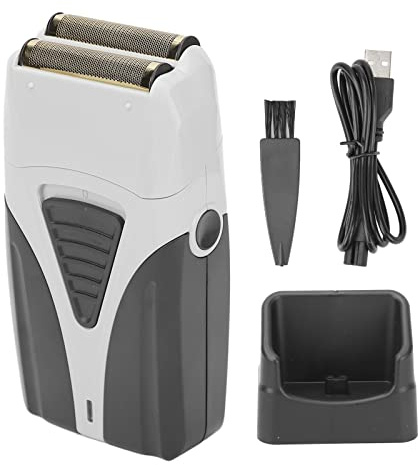 Wasserdichter Rasierer, Elektrisch, Waschbar, Zwei Blades Folienrasierer Elektrorasierer Rasierer Für Männer, Präzision Rasierer für Bart und Koteletten, Schwarz und Weiß