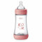 Chicco PERFECT 5 Biberon Anticolica 240 ml, Biberon Flusso Medio, 2 Mesi + con Tettarella in Morbido Silicone, Biberon Biofunzionale con Intui-flow System da 240 ml, Rosa