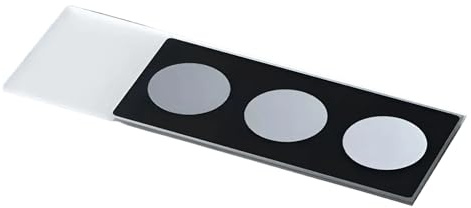 Marienfeld Kalknatronglas Mikroskop-Objektträger mit Reaktionsfeldern und 90° Geschliffenen Kanten, Blau, 3 Felder, 10 mm Reaktionsfelddurchmesser, 76 mm Länge, 26 mm Breite, 1 mm Stärke, 200 Stück