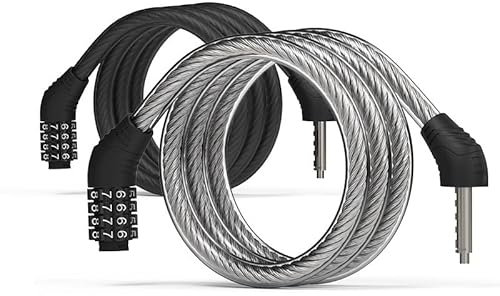 Fahrradschloss mit Zahlencode 120cm Kabelschloss Sicherheitsstufe Sehr Hoch Mit 4-Stellig Zahlencode