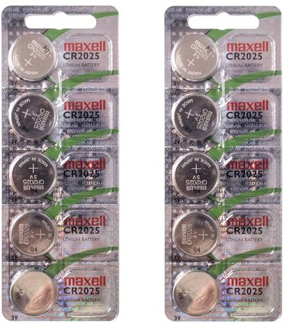 Maxell 10 x CR2025 3V Lithium Batteries