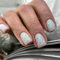 24pcs Short Square False Nails Glitter Aurora White Stick on Nails Press on Nails Removable Glue-on Nails Acrylic Full Cover Fake Nails Women Girls Nail Art Accessories