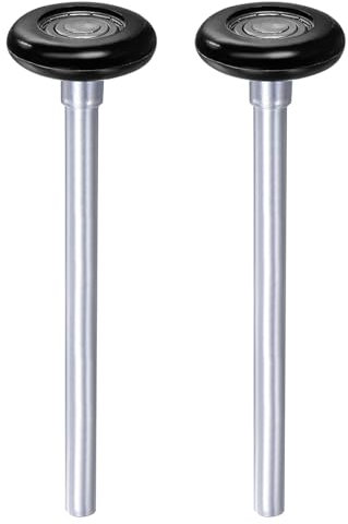 QUARKZMAN 2pz Rulli per Porte Garage in Nylon 1,8 per Binario 2, Asta Lunga 7 per Ruote Silenziose per Porte Garage, Cuscinetto Precisione a 8 Sfere, Nero