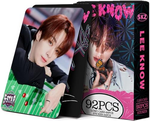 Yuto Stray Kids Photocards 92 Stück - Album Know Kpop Geschenk Lomo Karten Merch 60 Stück und 32 Sticker (Wissen)