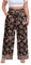 OLRIK Lässige Damenhose in Übergröße, hohe Taille, selbstbindend, mit Gürtel, Lounge-Hose, gerade, lange Hose mit Taschen, Schwarz Ethno Gold, 1X