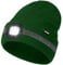 ATNKE LED Mütze mit Licht, Wiederaufladbare USB 4 LED Beleuchtete Laufmütze Extrem Heller Lampe Winter Warme Stricken Mütze mit Reflektierendem Streifen für Herren und Damen Geschenke/Green