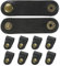 PATIKIL Leather Cord Organizer Cable Straps, 10Pcs 8x2cm Portable Cable Leather Clamps USB Holder Earphone Cord Management for Cable, Wire, Black