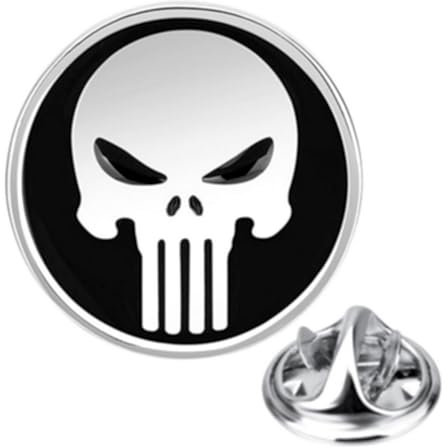CUSTOMprivé Punisher Anstecknadel pin Biker Triker Skull Tottekopf für Biker Motorradfahrer