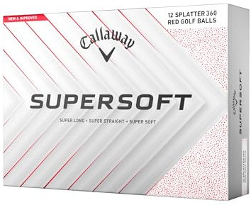 Callaway Golf Supersoft Golfball 2025, Rot Gesprenkelt