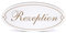 Dekolando Deko Türschild oval - Rezeption - Schild 15 x 7 cm - Schilder Türschilder Namensschilder Wohnung selbstklebend Holzschild Tür Holzschilder