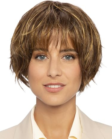Perücke Paula - Moderner Short-Bob mit Beachwaves, gestuft & lockig für vielseitige Stylings