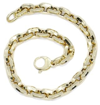 Never Say Never Armband aus 18 Karat Gelbgold, oval, für Damen und Herren, Breite 6,50 mm und 20,50 cm, Gewicht: 5,55 g, 18 Karat Gold