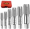 6-teiliges BSP-Rohrgewindebohrer-Set, Präzisions-Kohlenstoffstahl-Gewindebohrer-Set für saubere genaue Gewinde, 1 Zoll, 3/4 Zoll, 1/2 Zoll, 3/8 Zoll, 1/4 Zoll, 1/8 Zoll NPT-Wasserhahn, perfekt für