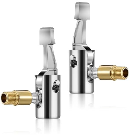 HJZHII 2 Stück Reifenfüller Autoreifen Ventil,Ventilverlängerung Autoventil,Reifenventilverlängerung Chucks Fahrradventil Adapter Druckluft Reifenfüller Luftpumpe Luftpumpen Clip Reifen Air Chucks