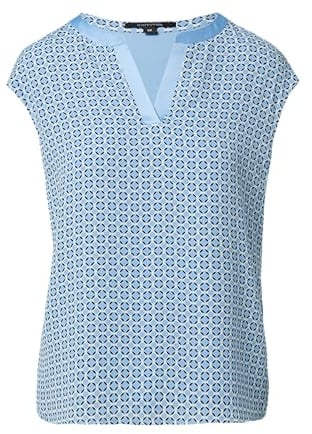 Comma Gemustertes Blusenshirt mit Satinblende