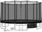 TRIUMPHKEY Trampolin Outdoor Kinder Ø 183/228/305/366/427 cm, Gartentrampoline Indoor Kindertrampolin Komplettset mit Sicherheitsnetz, Leiter, Randabdeckung, Belastbarkeit 150 kg Schwarz