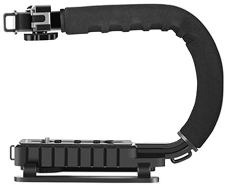 Camera Stabilizer Handle Grip - Video Action Handheld Stabilizer | Camera Handle Photography Equipment | Stabilizing Handle Grip with Cold-Shoe Mount | C-Shaped Handheld Stabilizer for Camera & Camcor