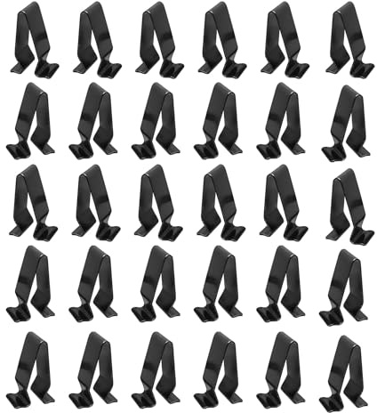 Wjelet Pack of 30 car interior trim clips, metal, boot trim mounting brackets, compatible with VW, Seat, Skoda, car door panel, dashboard, 4B0867276A