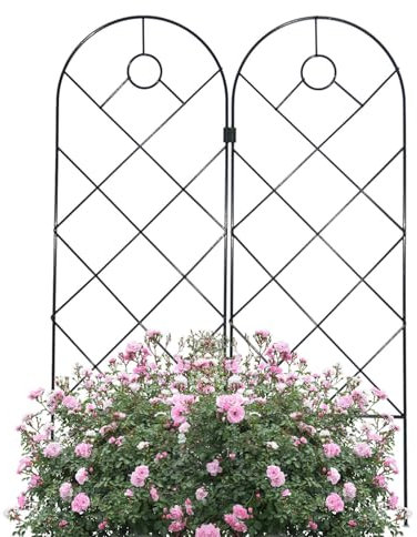 1/2/3 Pack Metal Garden Trellis For Climbing Plants - Rustproof Climbing Plant Supports Frame, For Potted Plants, Decorative Trellis Panels, For Outdoor & Indoor Use, For Vegetables, Vines, Flowers