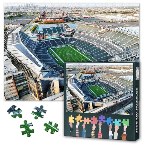 1000 Teile Puzzle für Erwachsene Lincoln Financial Field Philadelphia Luftaufnahme Stadion USA Fußball Puzzle Unterhaltung am Spieleabend 50.5 x 70.5 cm