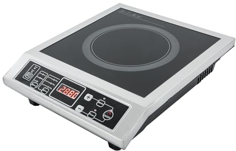 KiwiHood 3500W Profi Induktionskochfeld mit 8 Stufen Temperatur- und Leistungsregelung, Induktionsherd für Küche, Wohnmobil, Camping, Restaurant und Außenbereich, mit Überhitzungsschutz