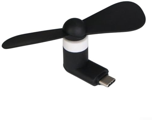 SMZhomeone Mini ventilador USB-C de silicona portátil para celular, accesorio de enfriamiento con motor silencioso de alta velocidad, compatible con dispositivos tipo C para uso exterior e interior