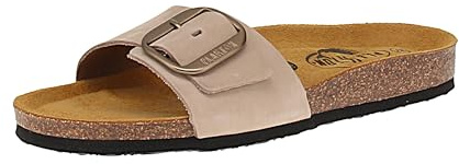 PLAKTON 181018 Bis 3 Nobuck - Damen Pantolette - Hielo