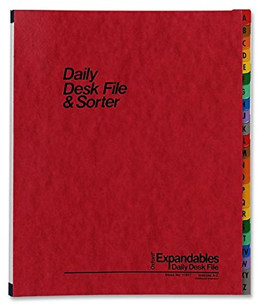 Pendaflex Desk File and Sorter, A-Z Index, Red, 1 each by Pendaflex