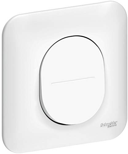 Schneider Electric - Ovalis, Poussoir simple complet - 10 ampères - 230 V - S260206