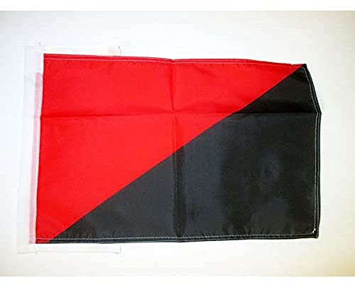 AZ FLAG Anarcho Syndicalism Movement Flag 45x30 cm 100D Polyester Cords | Indoor and outdoor use Arnachism Movement 12x18 in decorative flag double stitched seams and reinforced edges with ties