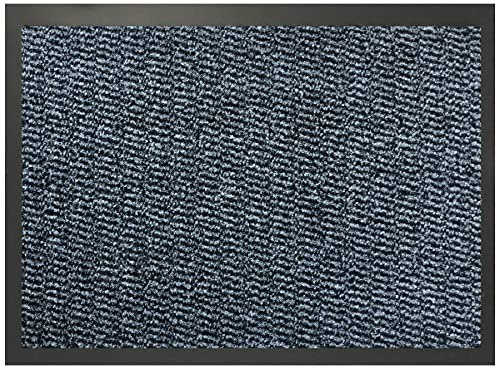 SrS Rugs® Indoor Door Mat - Heavy Duty Non Slip Barrier Mat Absorbent Washable Rubber Backed - Multipurpose Mat for Kitchen, Entryway, Hallway, Home Office (Grey, 120 x 240 cm)