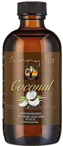 Sunny Isle Huile de ricin noire de Jamaïque à la noix de coco 118 ml