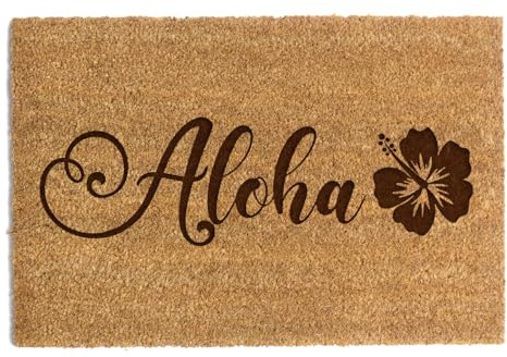 Happenings Fußmatte aus Kokosfaser – Lustige Matze mit „Aloha“ – Als Geschenk – 40x60cm