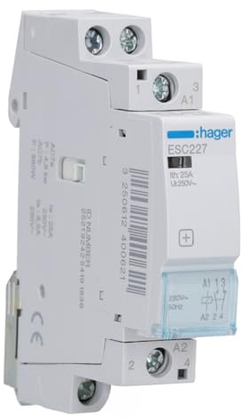 hager-esc227-commutatore Legrand Lexic, 25 A, 1 NA 1 NC, 230 V