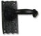 Black Antique Door Handles Small Lever Latch Plain