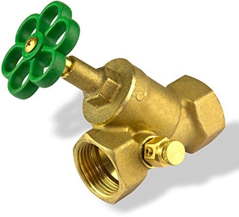 Schrägsitzventil 1 1/2 Zoll DN40 Absperrventil Messing Freistromventil Abstellhahn Absperrhahn Wasser Entleerung Entlüftung