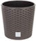Maceta redonda 8,7 litros Rato con cubilete para plantar en color mocca 25 x 25 x 22,4 cm