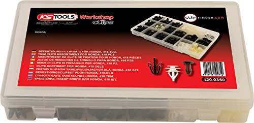 KS Tools 420.0350 Befestigungs-Clip-Satz für Honda, 418-tlg.