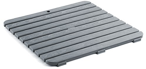 Tatay Tarima de Ducha Cuadrada de plástico Resistente, Acabado Efecto Madera, con protección Anti-UVA, antidesliante, con Tacos de Goma en la Base.