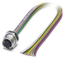 PHOENIX CONTACT SACC-DSI-M12FS-17CON-M16/0.5 Sensor/Aktor-Einbaubuchse, 17 Polig, M12 Speedcon, Hinterwund/Schraubmontage mit M16-Gewinde, 17mm² x 0.14mm² Anschlussquerschnitt